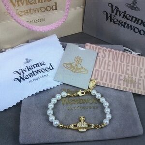 Vivienne Westwood Gold and White Bracelet